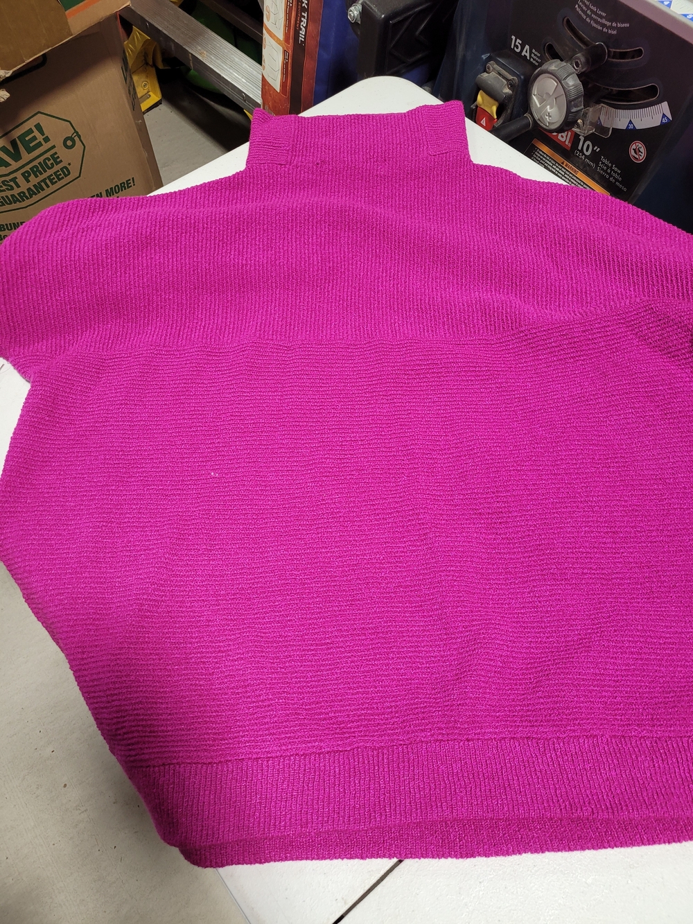 Women’s Fuchsia Rib-Knit Turtleneck Sweater - Picture 3 of 5